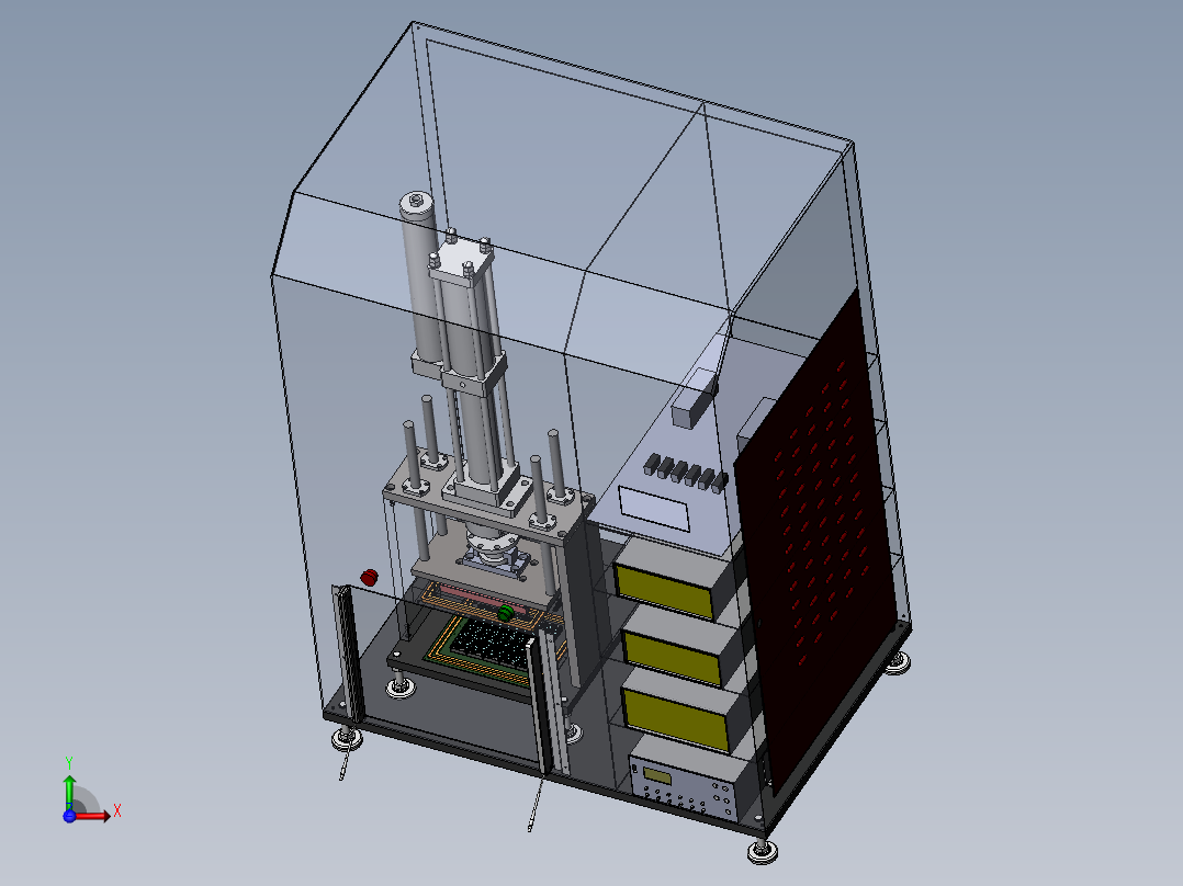 电路板保压检测机（sw18可编辑+工程图）前视图