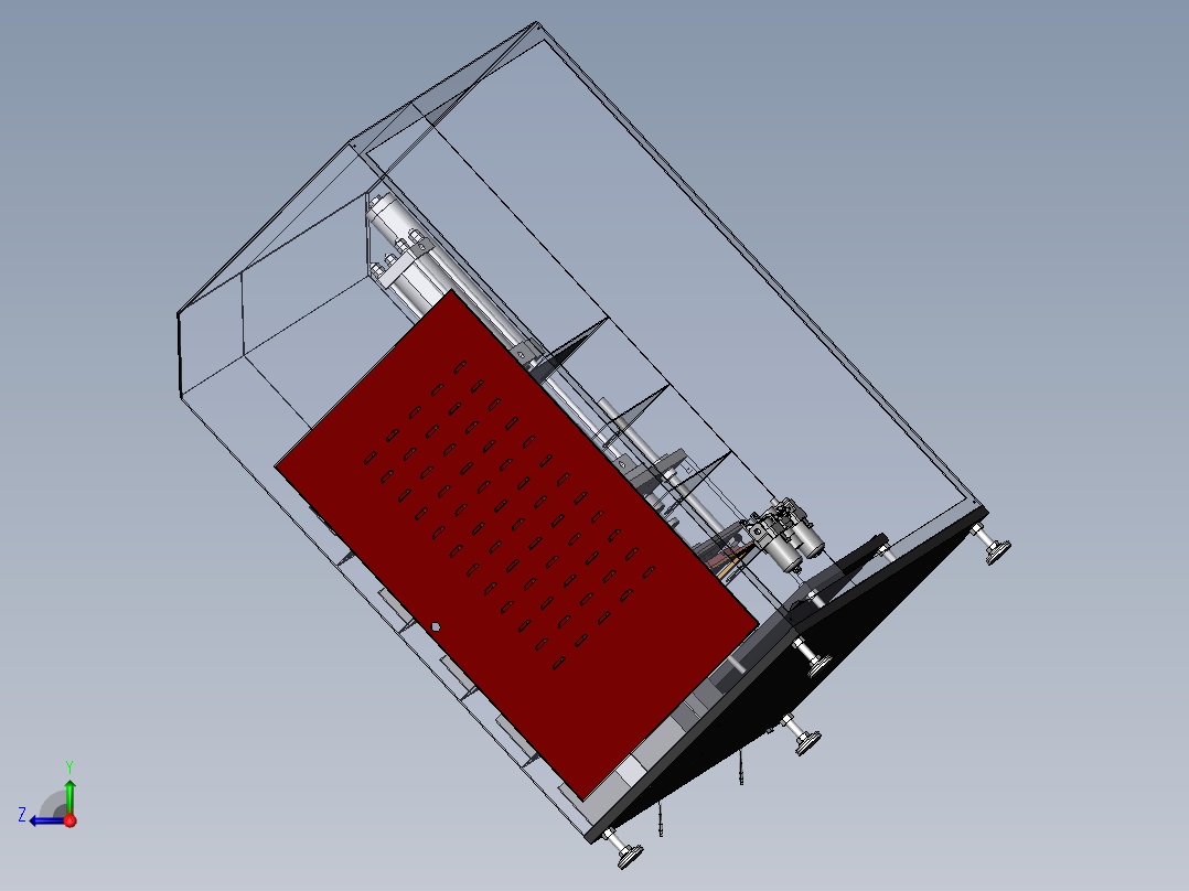 电路板保压检测机（sw18可编辑+工程图）右视图