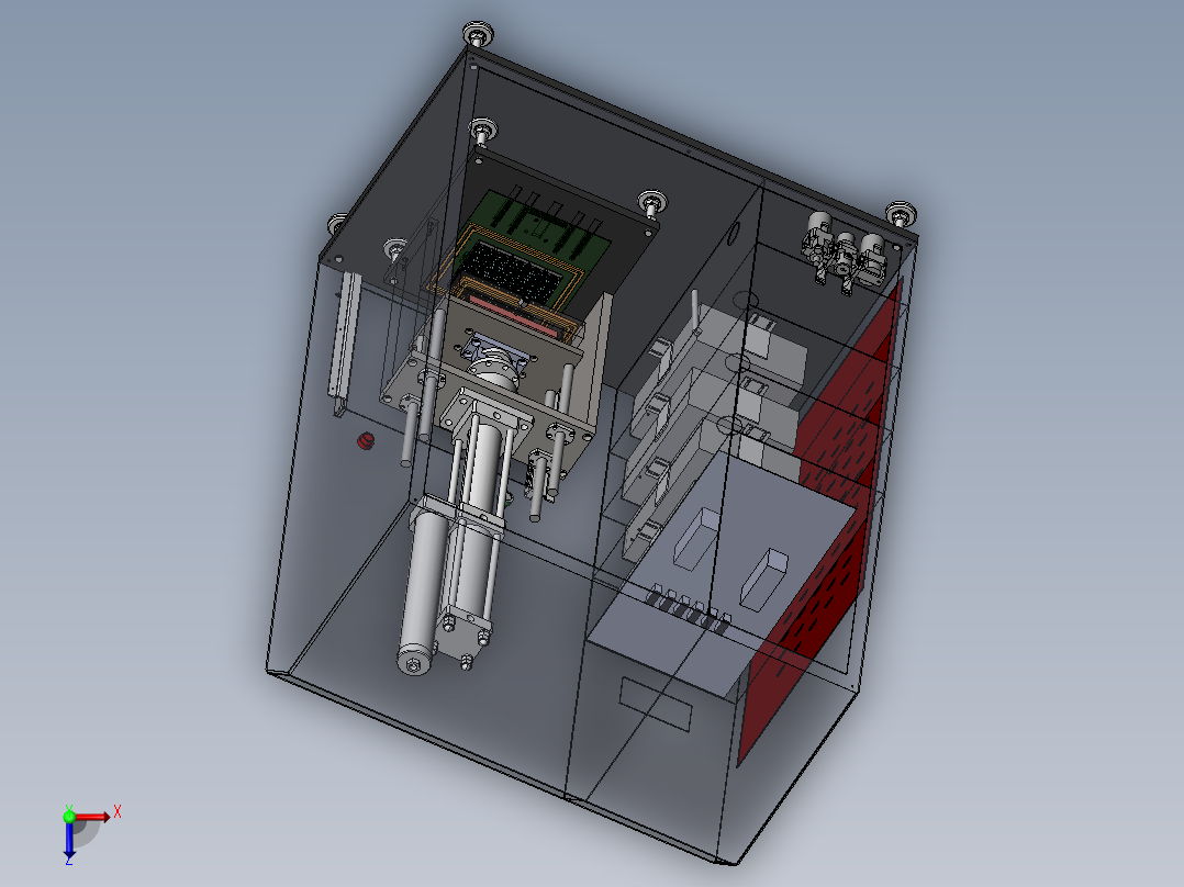 电路板保压检测机（sw18可编辑+工程图）俯视图