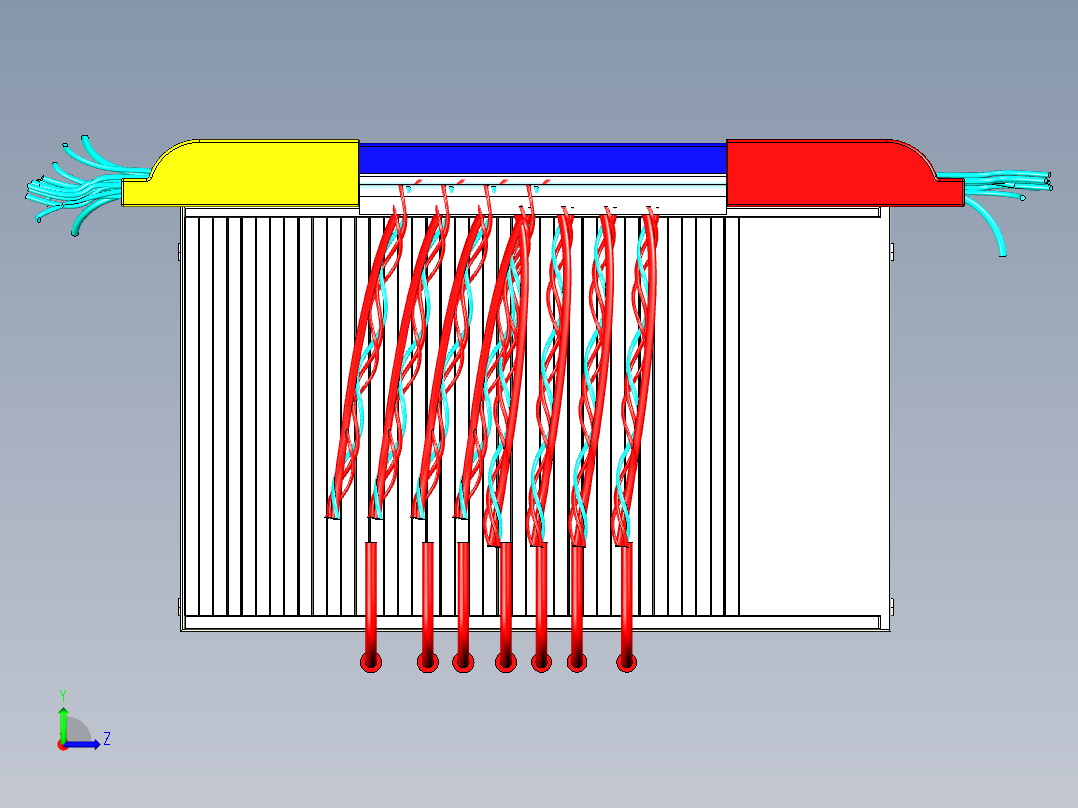 电暖器_暖气片左视图