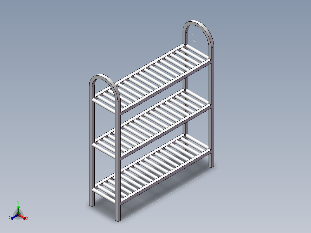 鞋架正等轴测图