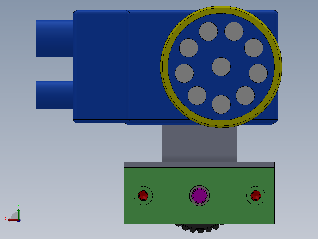 扫描枪安装架后视图