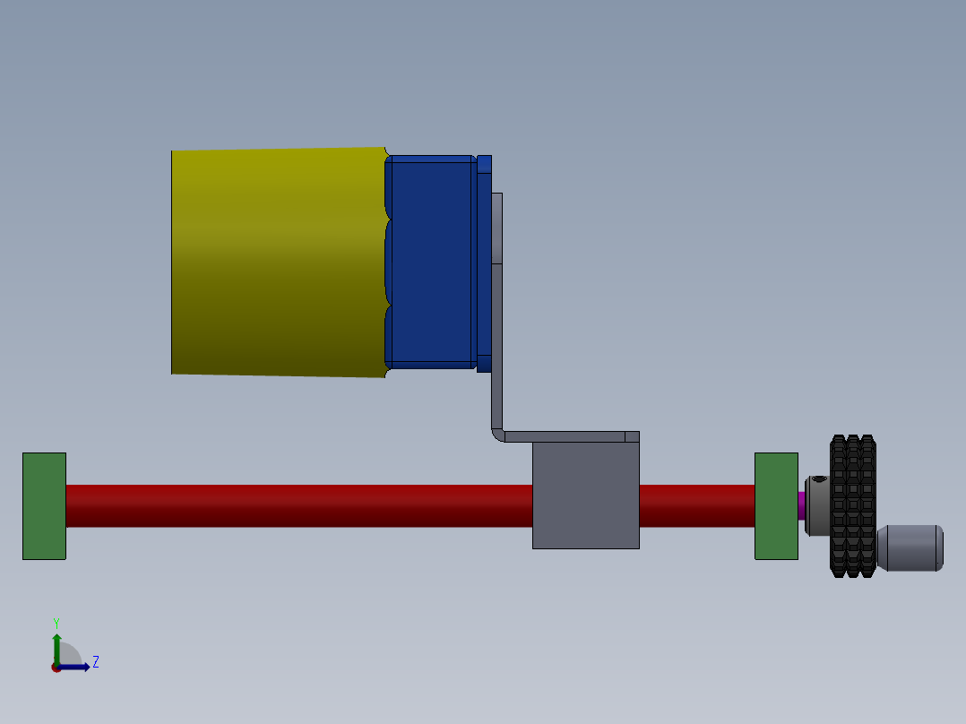 扫描枪安装架左视图