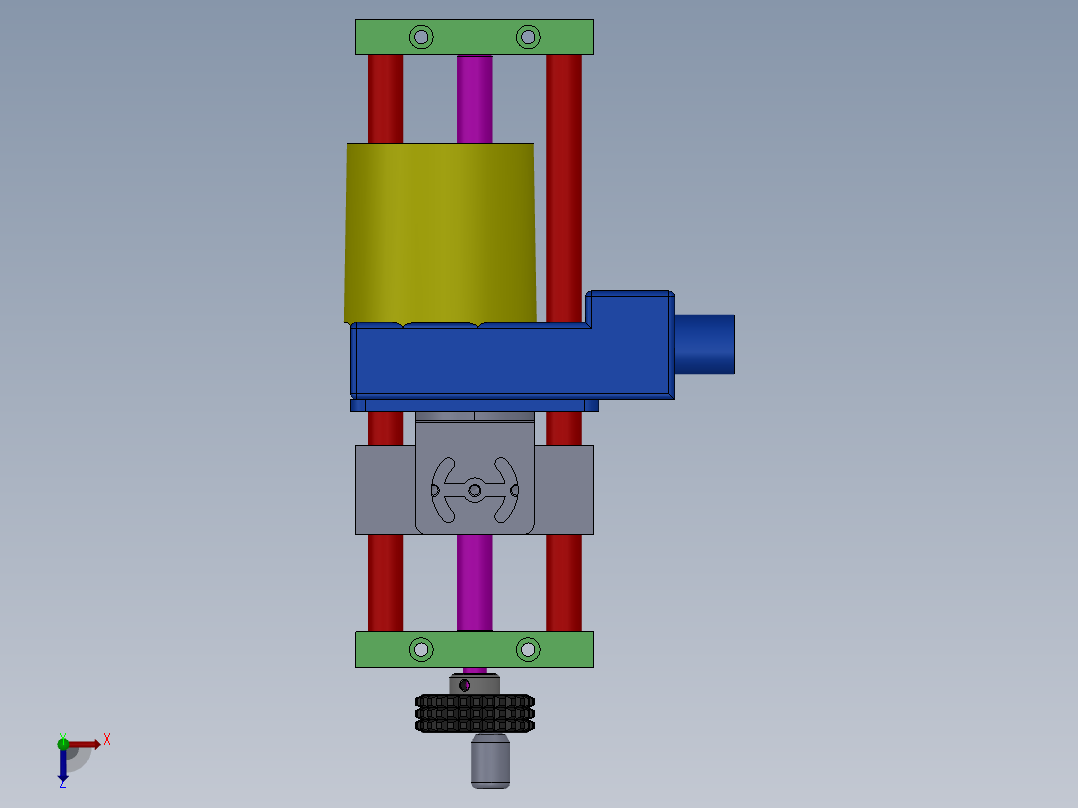 扫描枪安装架俯视图
