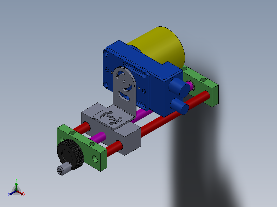 扫描枪安装架正等轴测图