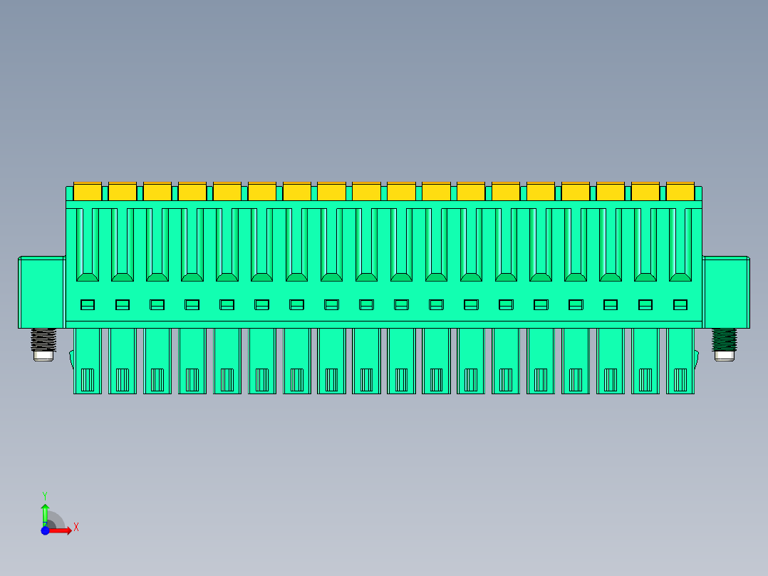 DEGSON 15EDG（公头） 3.5mm 螺钉锁紧，插拔式接线端子 FullPack-15EDGKDM-3.5-18P-14-00AH前视图