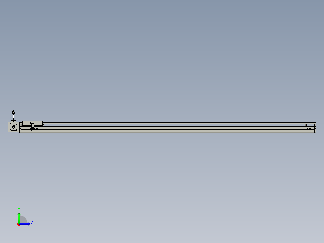 东锦同步带传动-直线滑台模组DH135B-L125-S1800-BL-P400W-C3左视图