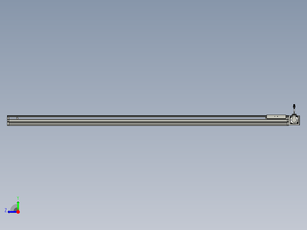 东锦同步带传动-直线滑台模组DH135B-L125-S1800-BL-P400W-C3右视图