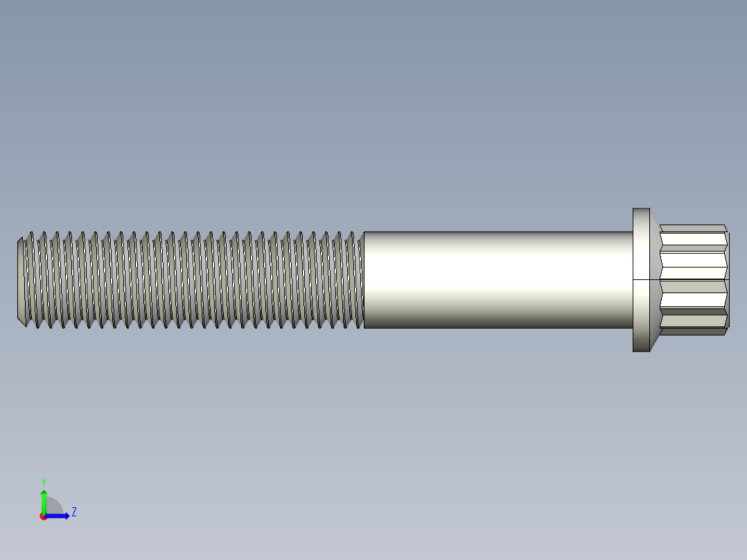 法兰头螺钉-5-16in-24 2long 12-point screws.IGS左视图