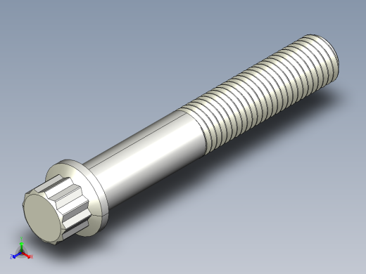 法兰头螺钉-5-16in-24 2long 12-point screws.IGS正等轴测缩略图
