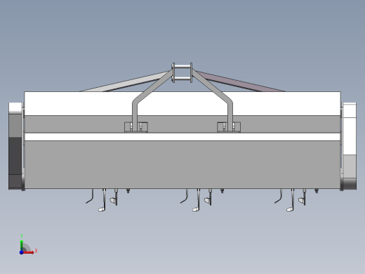 双轴灭茬旋耕机设计含CAD图纸+solidworks三维模型+说明书前视缩略图