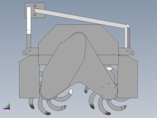 双轴灭茬旋耕机设计含CAD图纸+solidworks三维模型+说明书右视缩略图