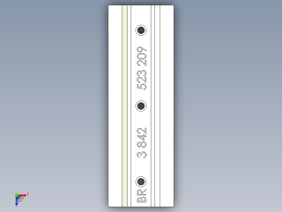 型材-BR 8MM TEE-TEE SLIDER KJN523209俯视图