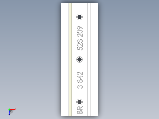 型材-BR 8MM TEE-TEE SLIDER KJN523209俯视缩略图