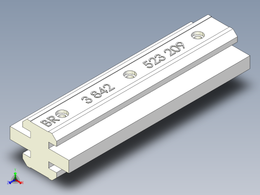 型材-BR 8MM TEE-TEE SLIDER KJN523209正等轴测缩略图
