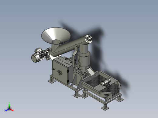 10kw 饲料颗粒压制生产线主视缩略图