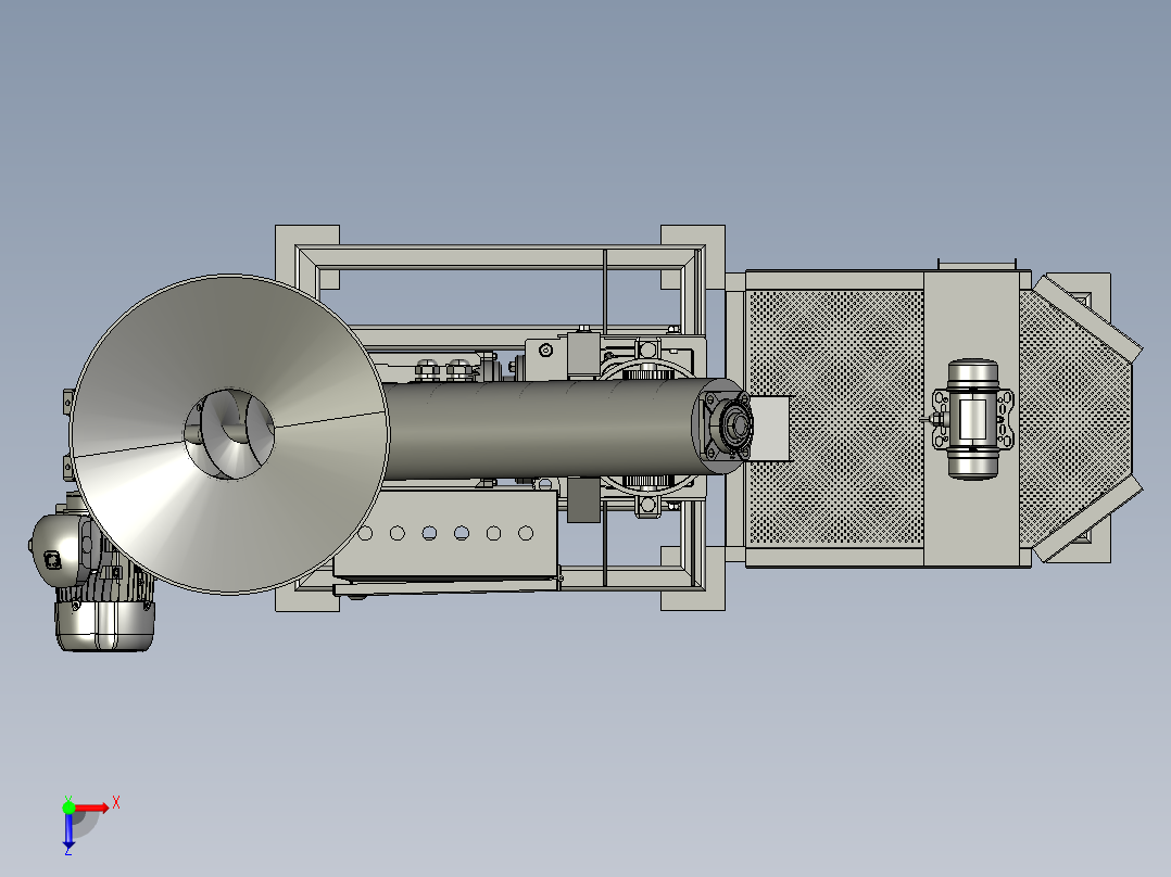 10kw 饲料颗粒压制生产线俯视图