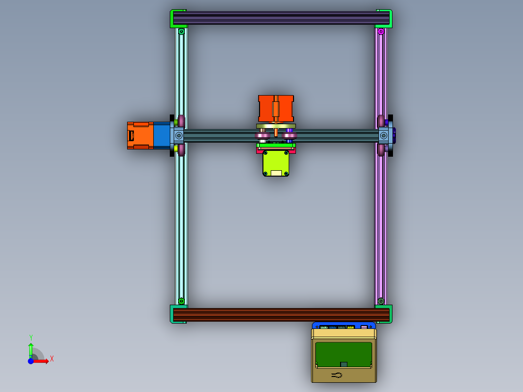 小型多功能DIY数控激光打标机前视图