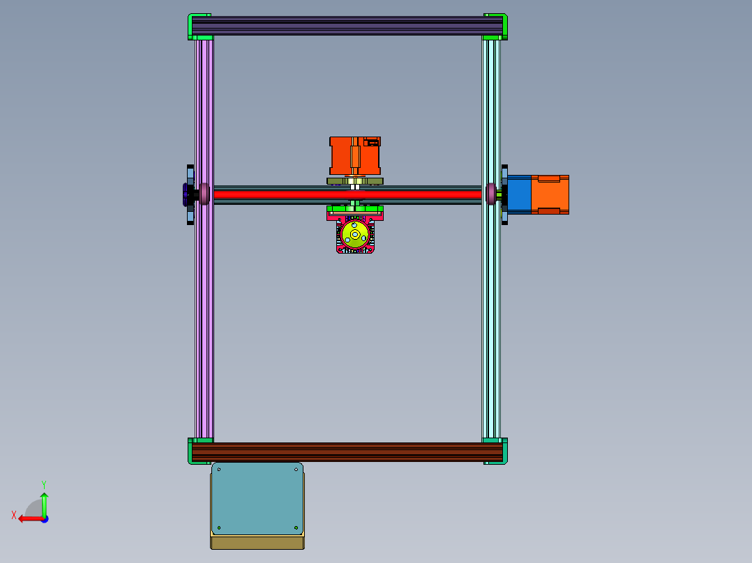 小型多功能DIY数控激光打标机后视图