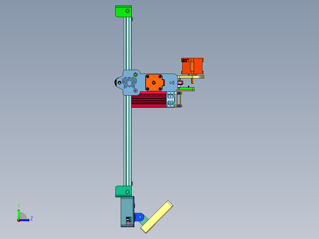 小型多功能DIY数控激光打标机左视图