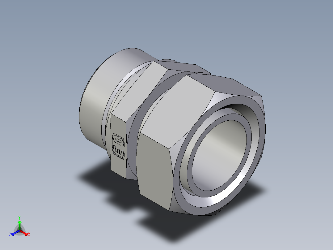 卡套式工业通用硬管接头EO_Standpipe_connector_EVGE42LREDCF主视图
