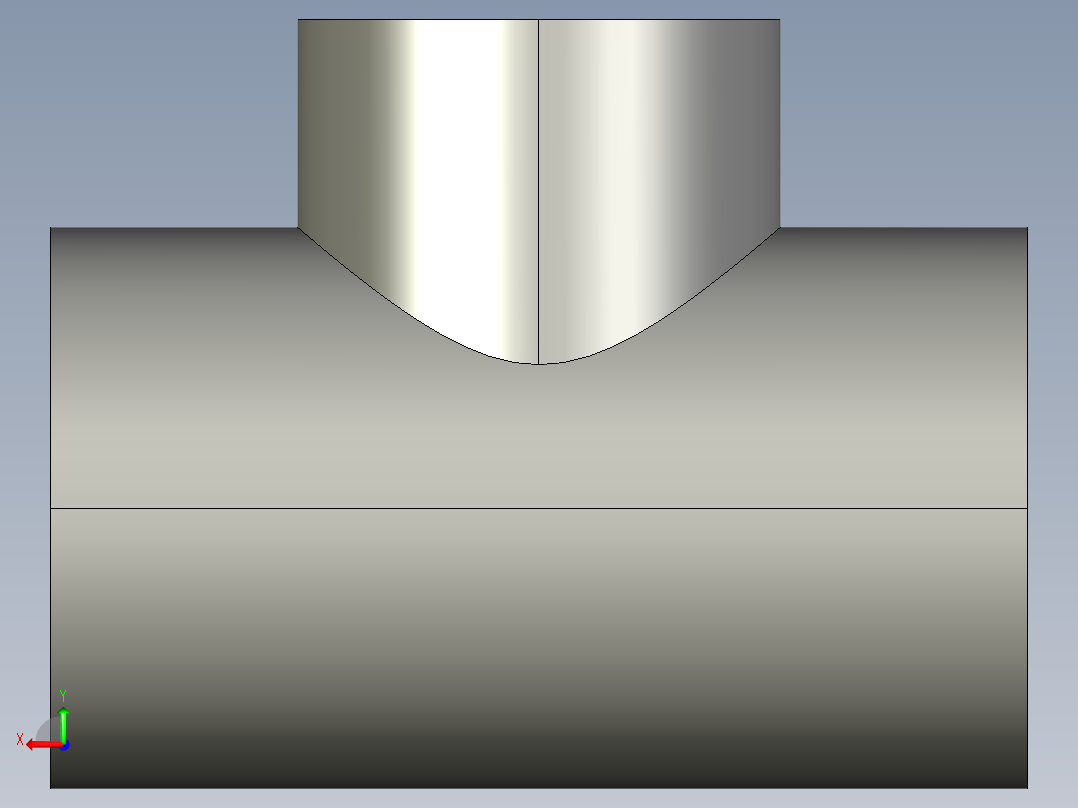 船舶管路系统SeaCor_Molded_ReducingTee_SxSxS_37J101292_2.5in x 2in后视图