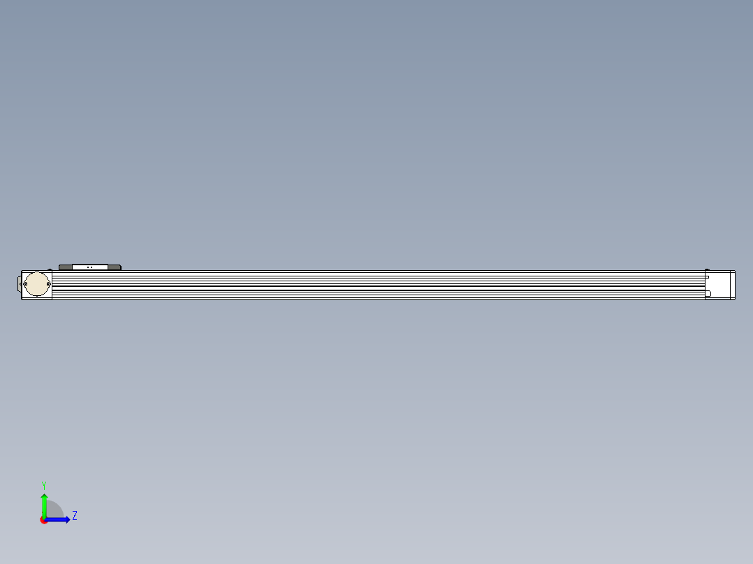 同步带滑台-欧规BC6-L120-S1300-R-P40-D3左视图