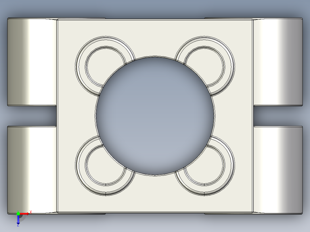 气缸电机-2850 Medium Stone Grey Technic Engine Cylinder Head俯视图