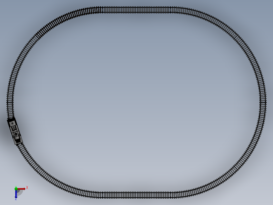 激光下料拼图小火车头AutoCAD-SOLIDWORKS俯视图