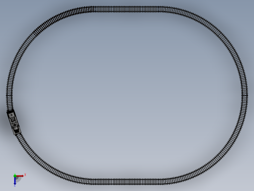 激光下料拼图小火车头AutoCAD-SOLIDWORKS俯视缩略图