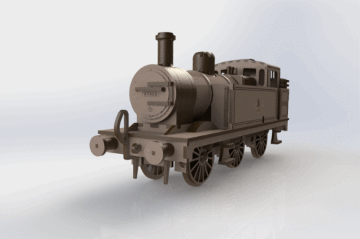 激光下料拼图小火车头AutoCAD-SOLIDWORKS缩略图