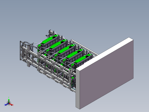 七层垂直循环类机械式停车立体车库设计(SW2014+详细CAD工程图)正等轴测缩略图
