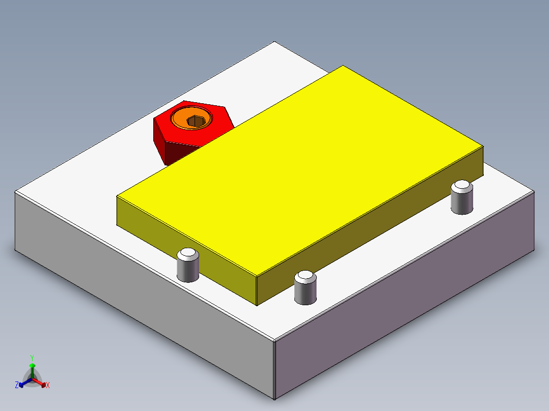 偏心螺栓挤压机构正等轴测图