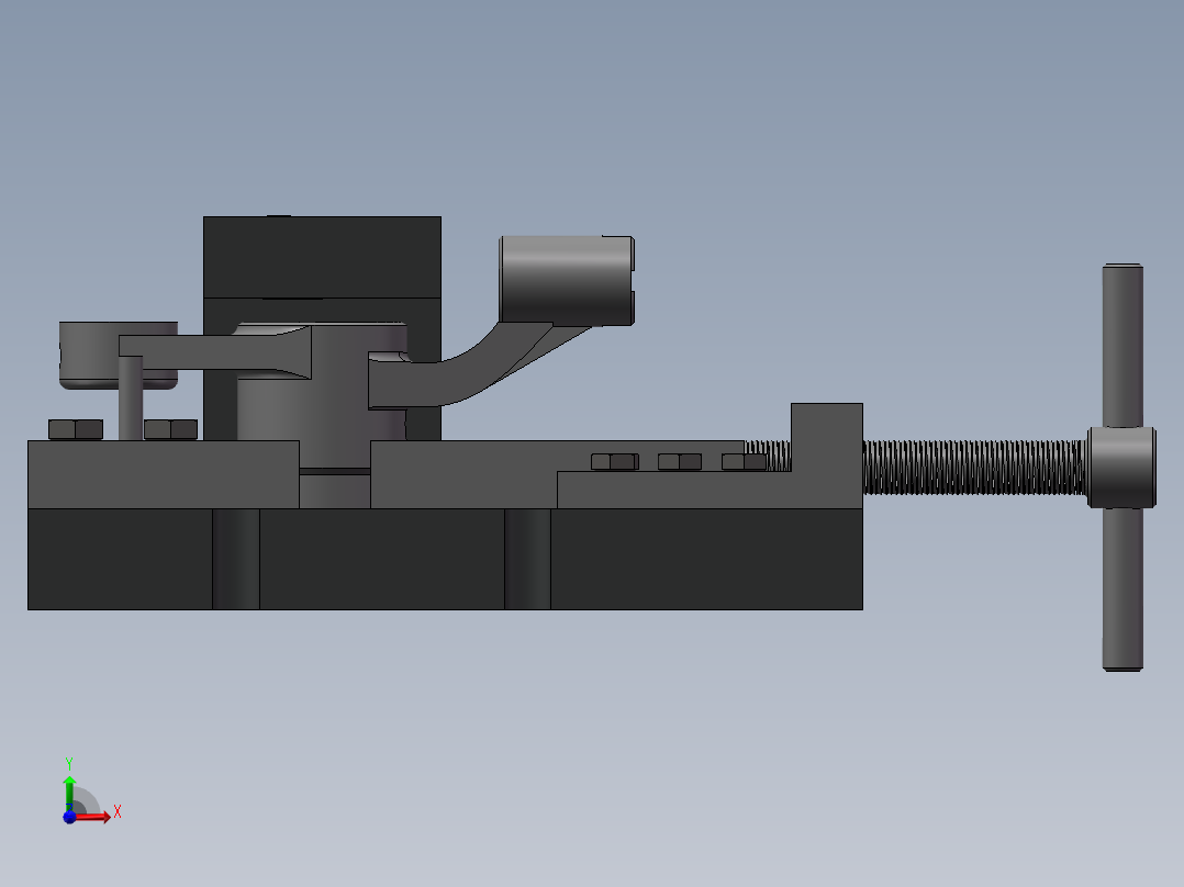 推动架加工工艺及钻扩φ32孔夹具设计【含三维SolidWorks】前视图