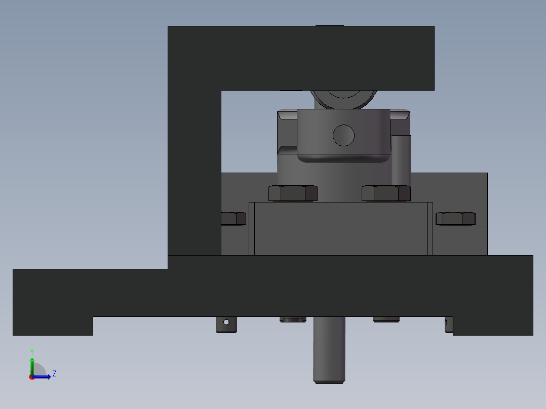 推动架加工工艺及钻扩φ32孔夹具设计【含三维SolidWorks】左视图