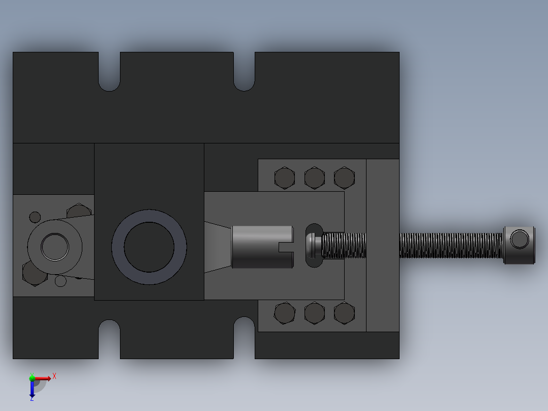 推动架加工工艺及钻扩φ32孔夹具设计【含三维SolidWorks】俯视图