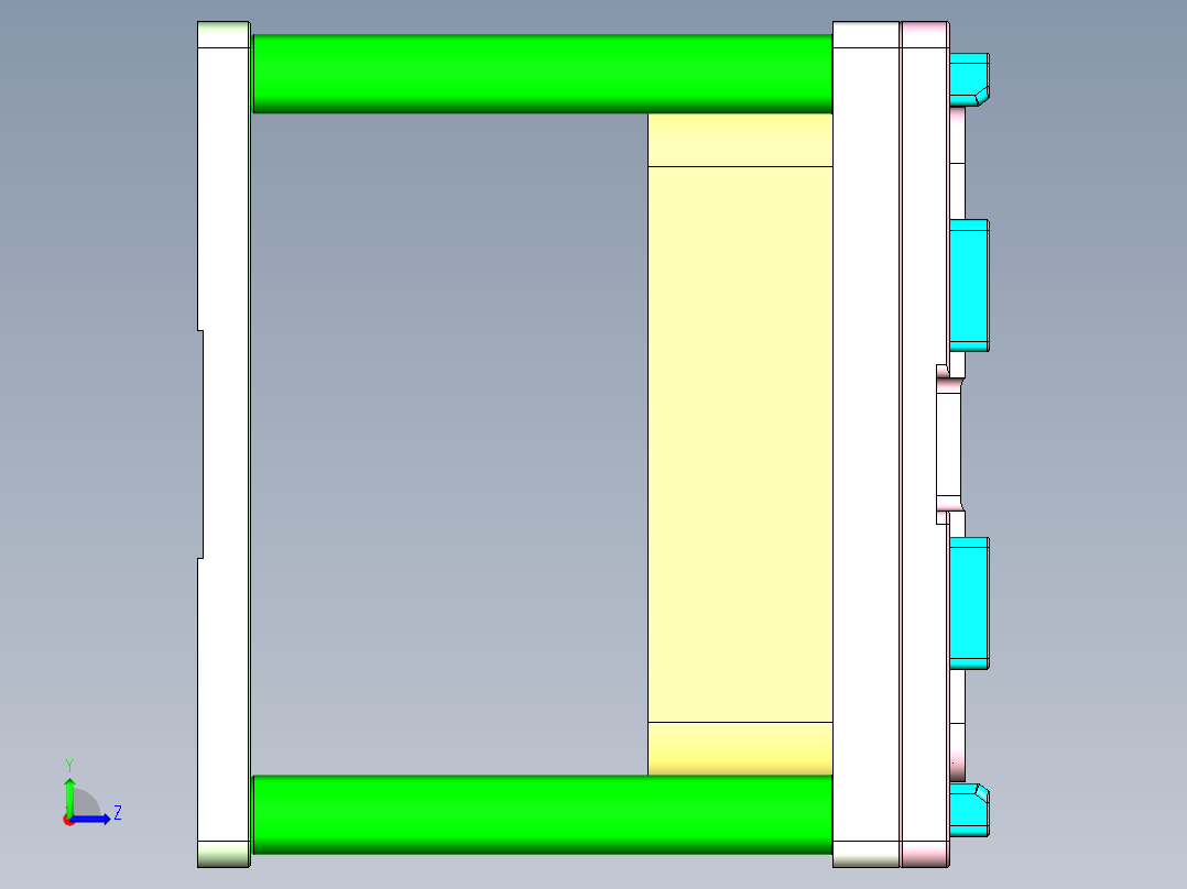 k501-A-CNC1笔记本CNC工装夹具三维模型-1105左视图