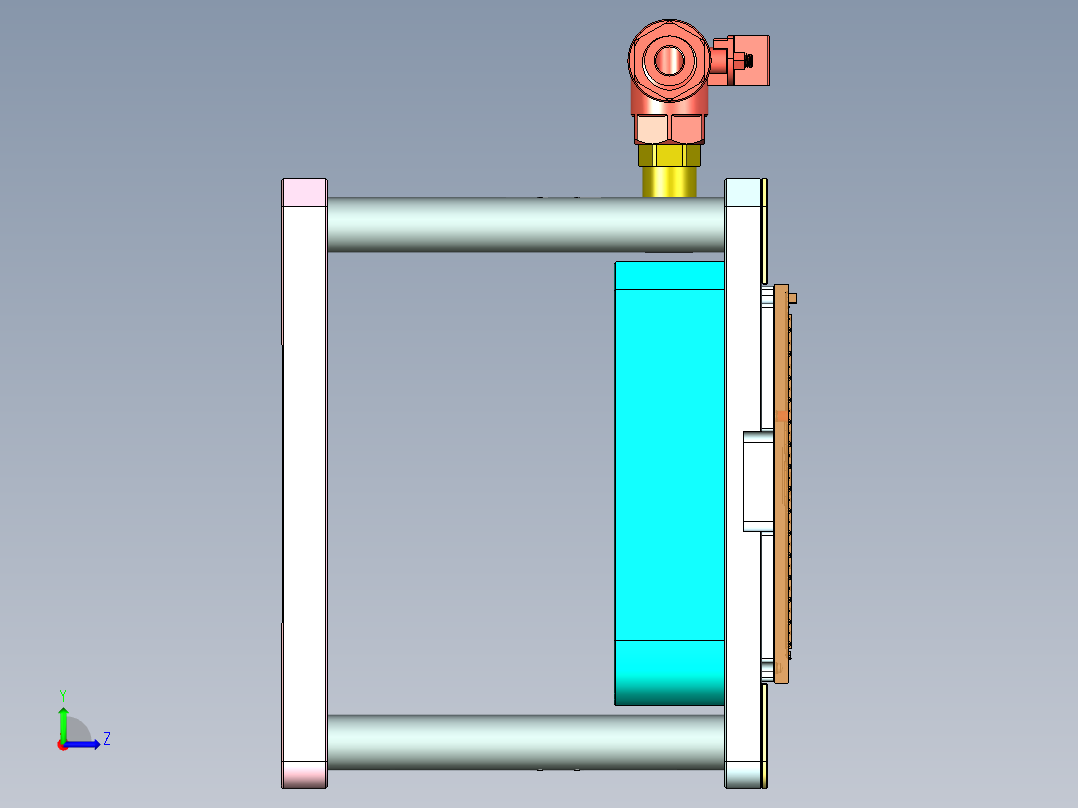 ZAZ00-A-笔记本CNC工装夹具三维模型CNC2左视图