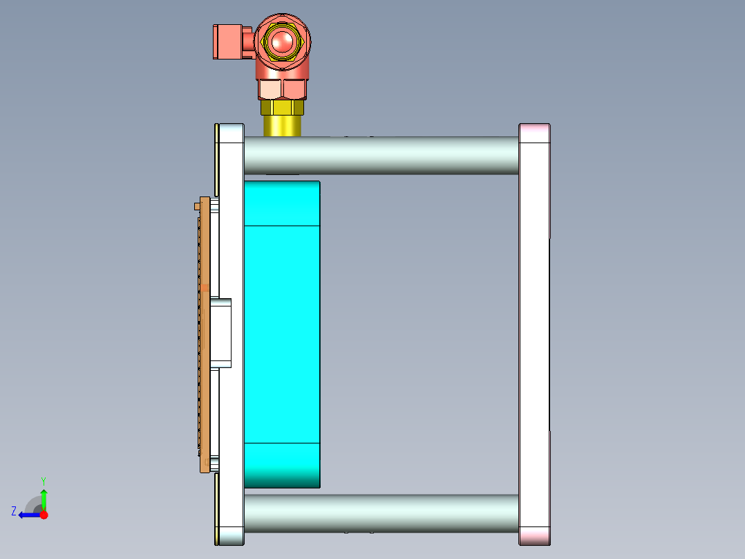 ZAZ00-A-笔记本CNC工装夹具三维模型CNC2右视图