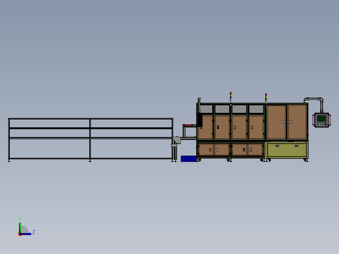 光猫线路板自动搬运检测设备sw19可编辑左视图