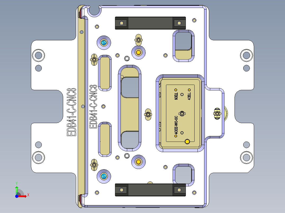 EDB41-C-笔记本CNC工装夹具三维模型CNC8-191113前视图