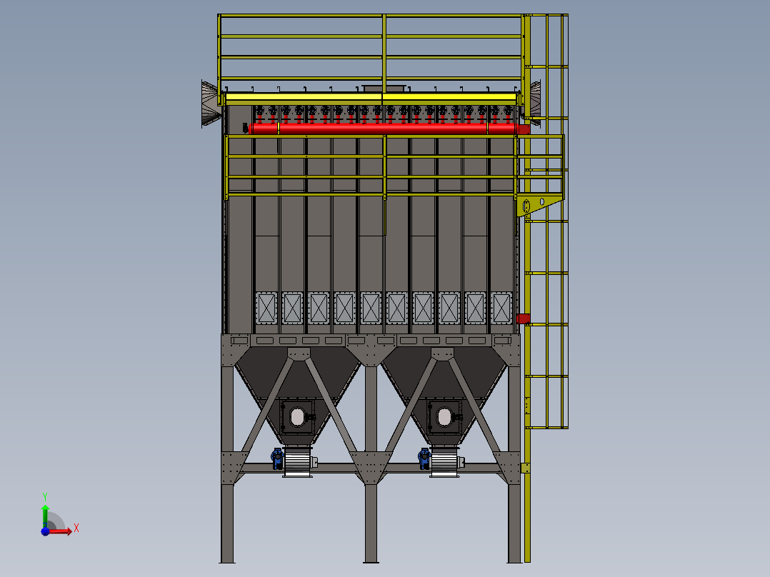 200袋-拼装除尘器前视图
