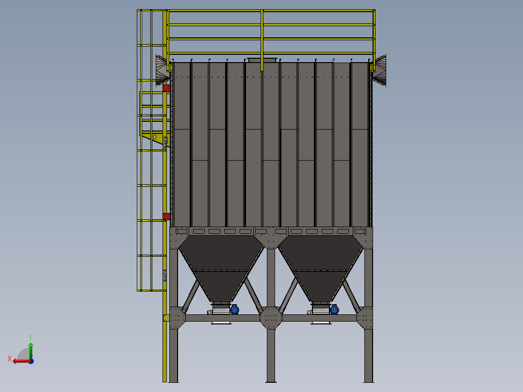 200袋-拼装除尘器后视图