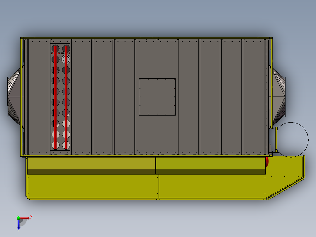 200袋-拼装除尘器俯视图