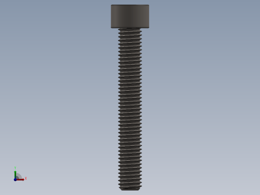 Screw_DIN_912_M8x55F_A2.SLDPRT公制内六角螺钉前视缩略图