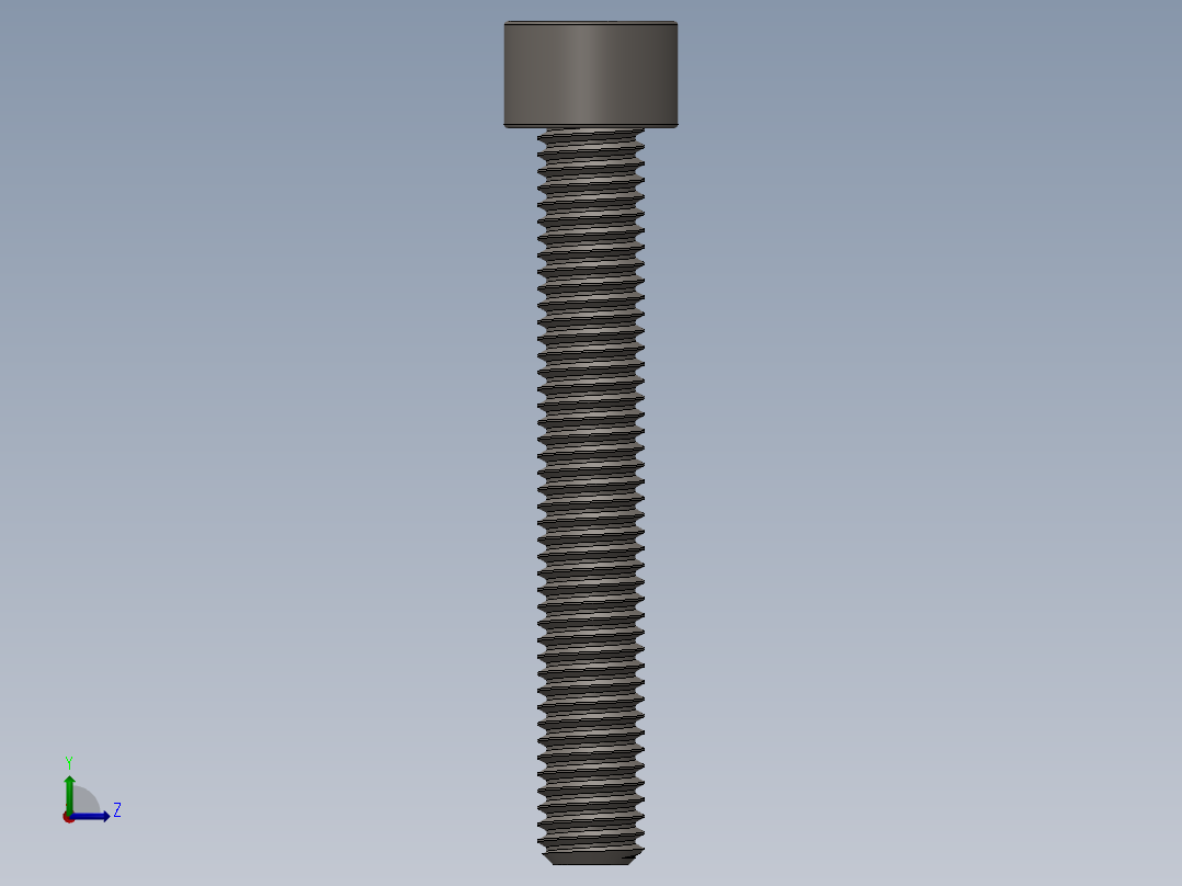 Screw_DIN_912_M8x55F_A2.SLDPRT公制内六角螺钉左视图