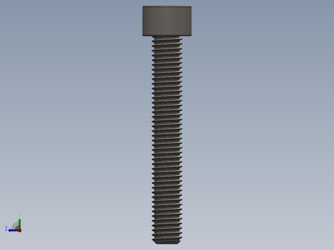 Screw_DIN_912_M8x55F_A2.SLDPRT公制内六角螺钉右视图