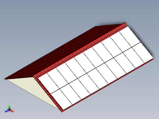 瓦面光伏排布效果图