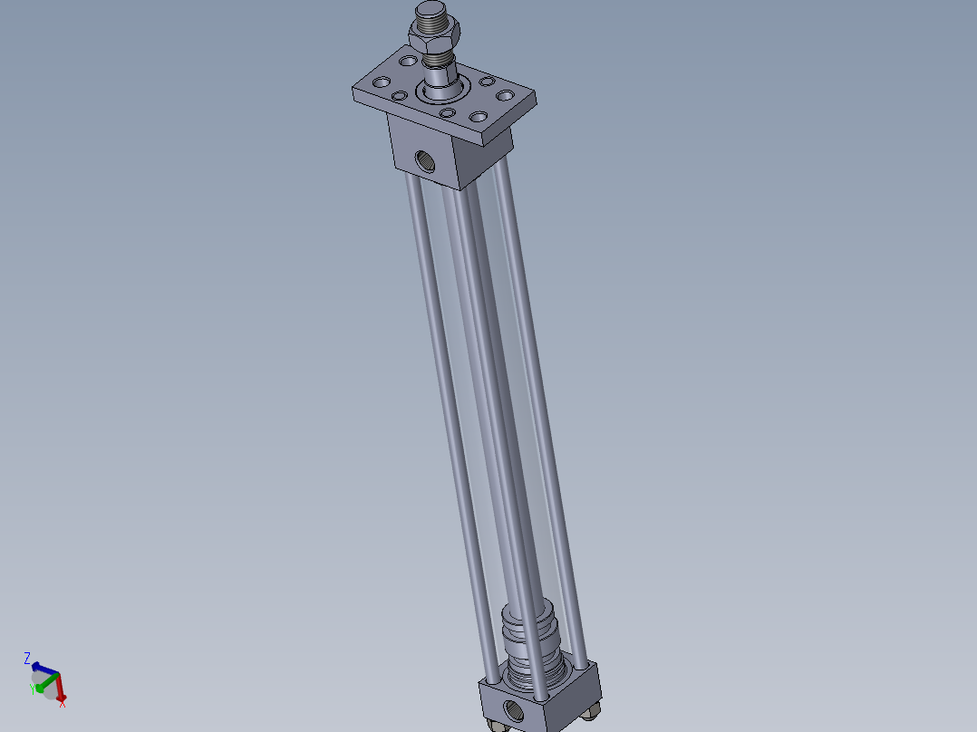横拉杆液压缸（带前矩形法兰）40x25x380 mm