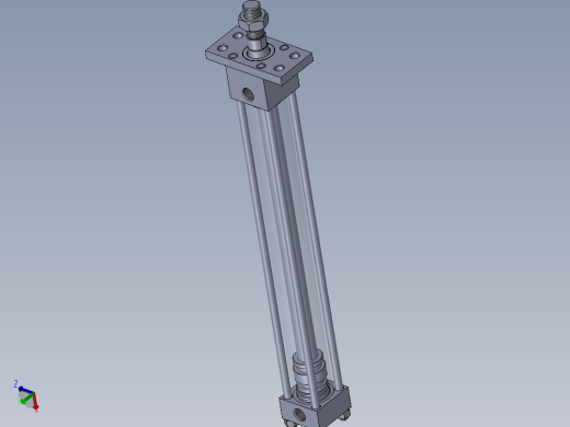 横拉杆液压缸（带前矩形法兰）40x25x380 mm